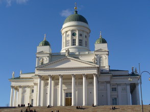 az evangélikus Dóm épülete Helsinkiben